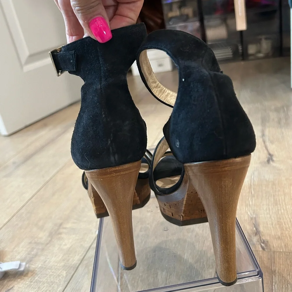 Black Suede Jimmy Choo Platform heels size 35 - Picture 5 of 7